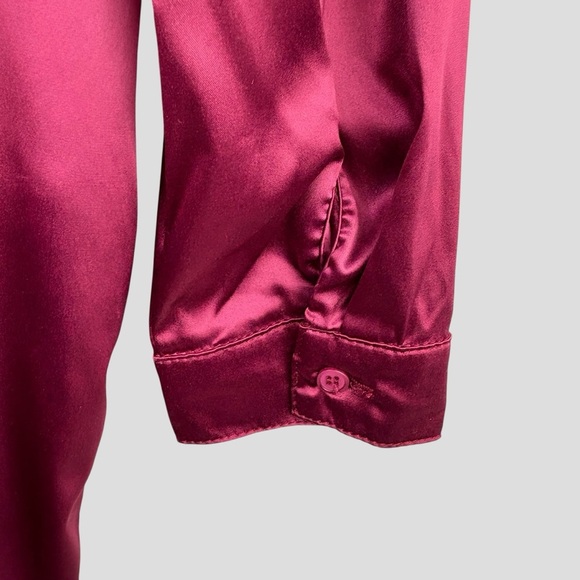 Y2K Fashion Nova Dark Fairy Satin Dress L Red Wine Vamp Front Twist Whimsigoth - Picture 6 of 11